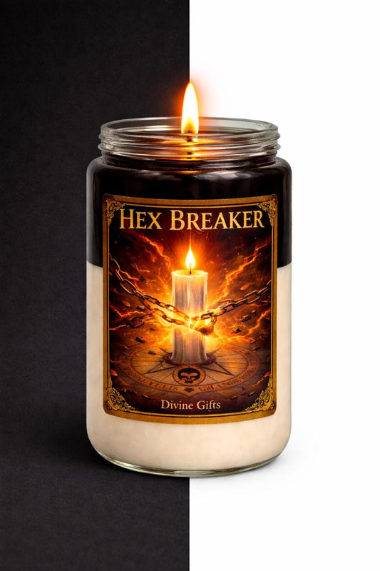 Hex Breaker Candle – Curse Removal, Protection & Energy Clearing | Blessed Ritual Candle by Divine Gifts