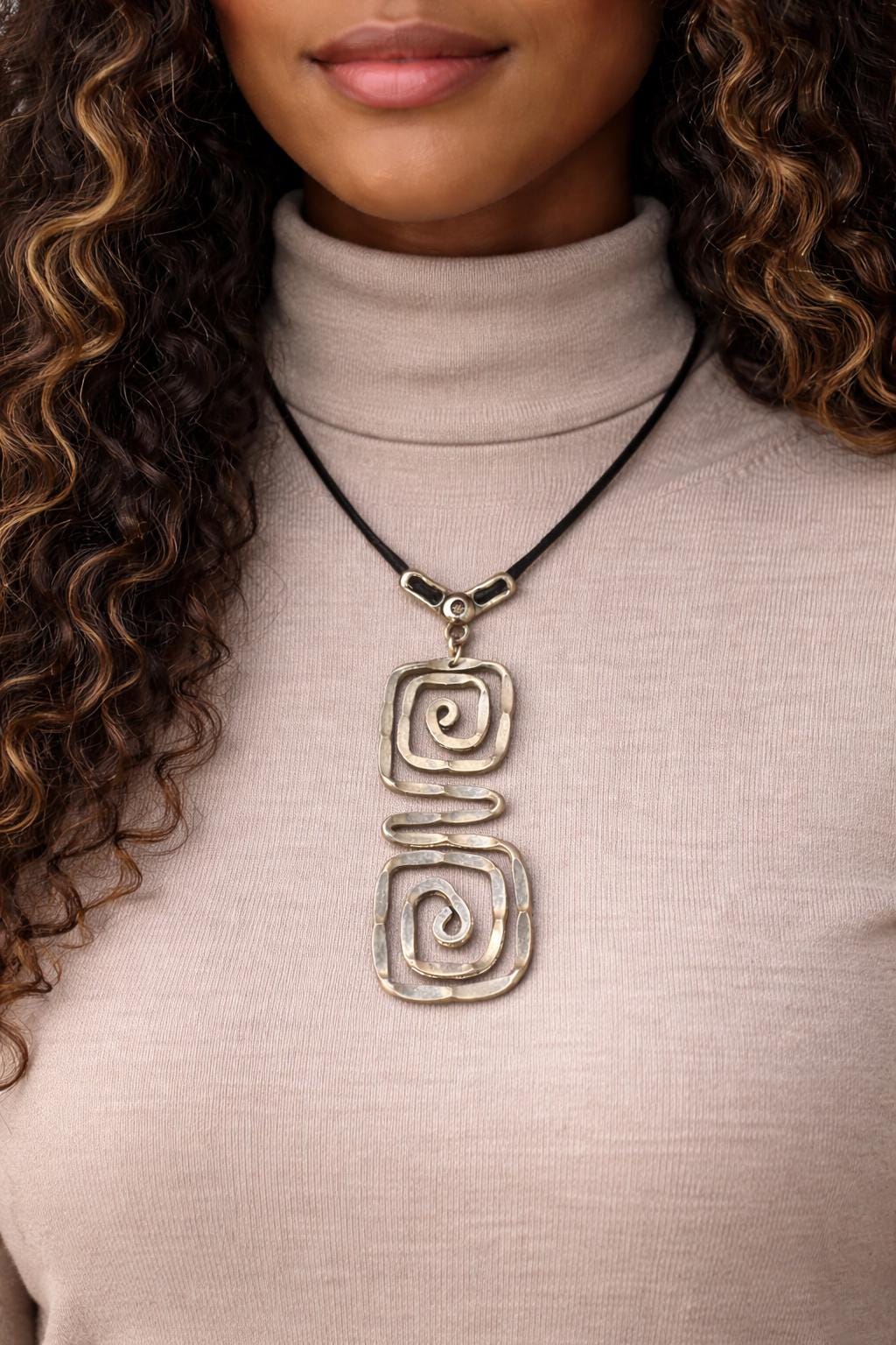 Spiral Protection Talisman Necklace | Spiritual Energy Pendant | Balance & Grounding, Handmade Amulet - Style 2