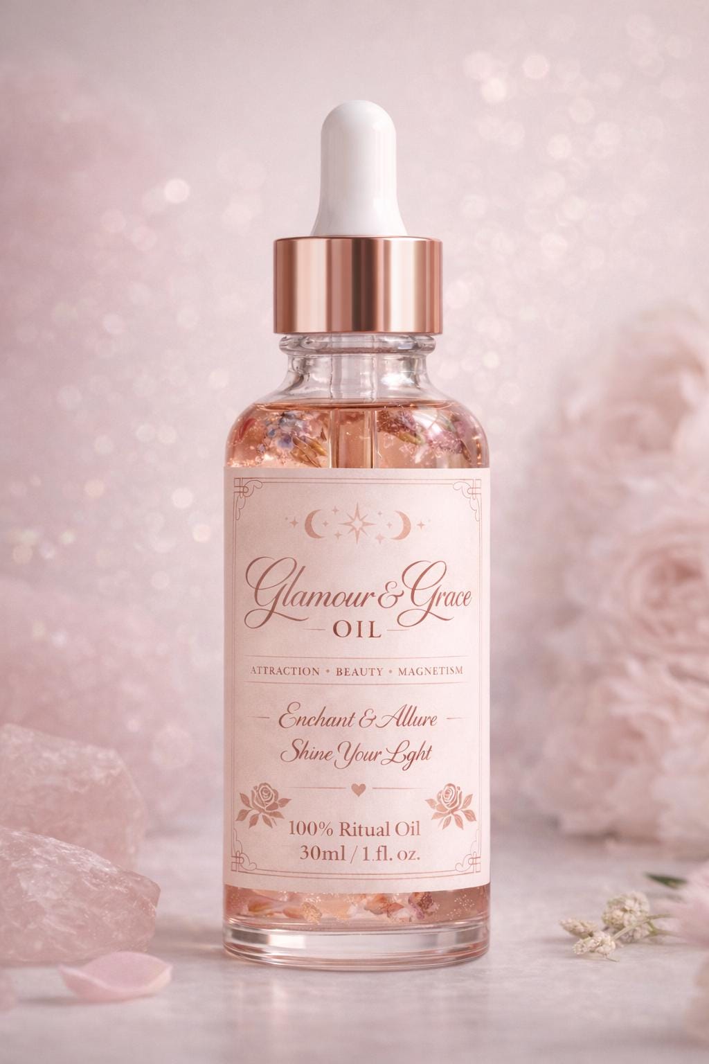 Glamour & Grace Oil 30ml | Attraction, Beauty and Magnetism | Luxury Glamour Ritual Oil | Confidence, Charm, Allure