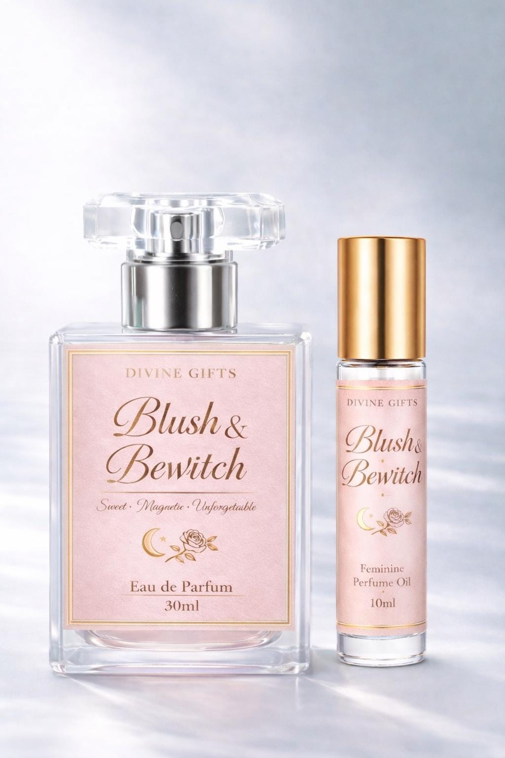 Blush & Bewitch Eau de Parfum 30ml |10ml Roll on Feminine Attraction Perfume | Sweet Vanilla Rose Fragrance | Luxury Magnetic Scent