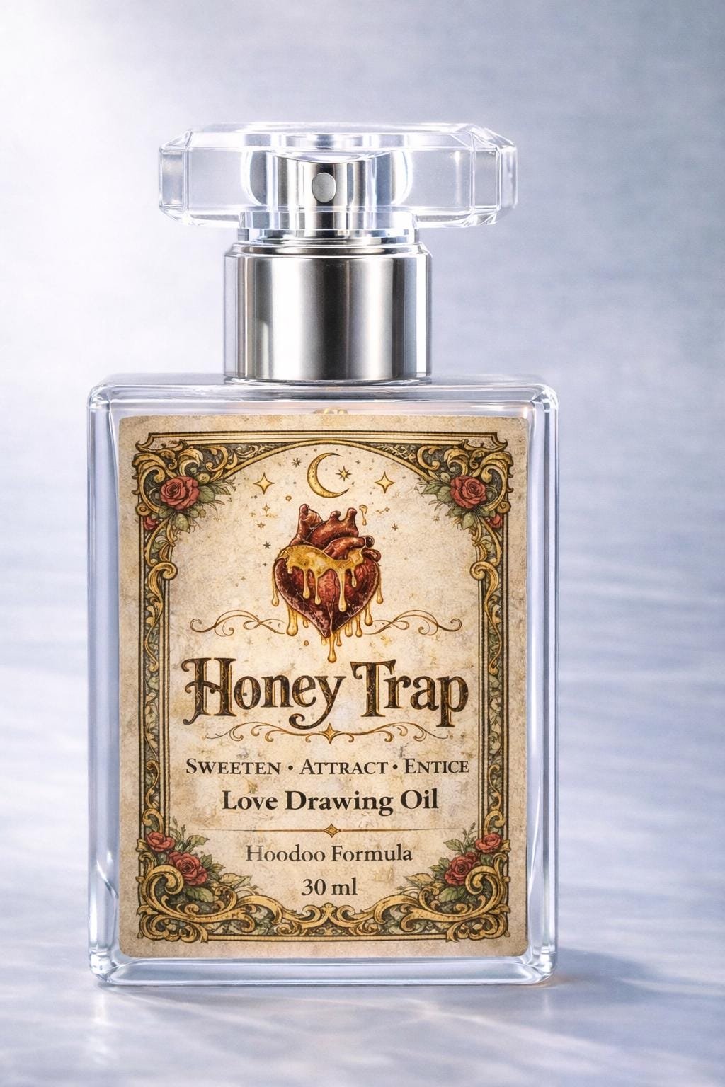Honey Trap Love Drawing Oil 30ml | Hoodoo Attraction Oil | Sweeten & Entice Formula | Honey Rose Vanilla Spiritual Oil