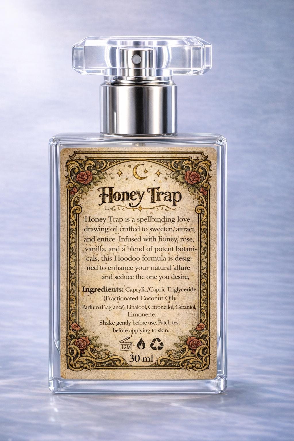 Honey Trap Love Drawing Oil 30ml | Hoodoo Attraction Oil | Sweeten & Entice Formula | Honey Rose Vanilla Spiritual Oil