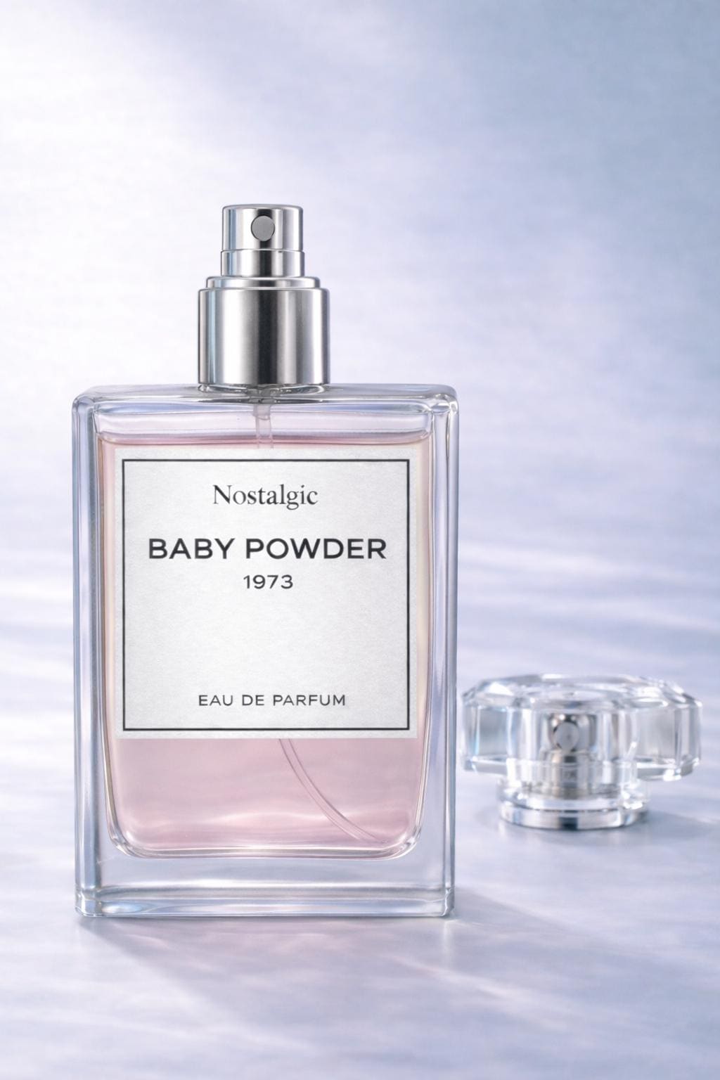 Baby Powder 1973 Perfume – Nostalgic Soft Pink Eau de Parfum – Clean Powdery Scent – Feminine Vintage Inspired Fragrance 30ml