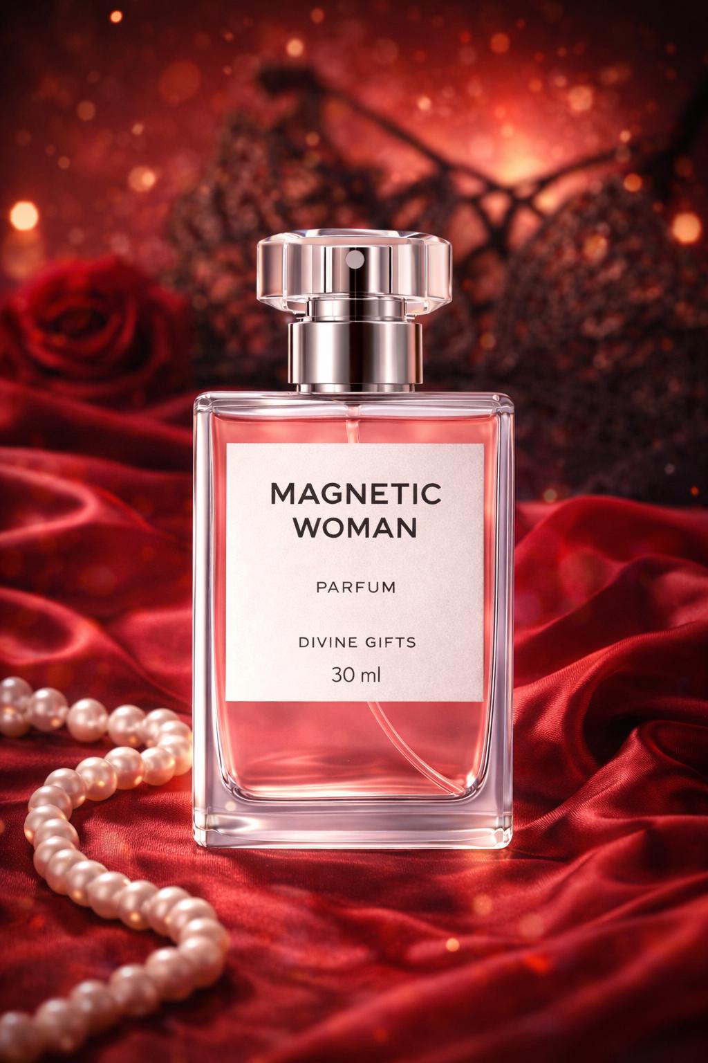 Magnetic Woman Perfume 30ml Spray, Roll-On or Oil Set – Luxury Feminine Fragrance, Vanilla Musk Floral Scent, Romantic Gift for Her