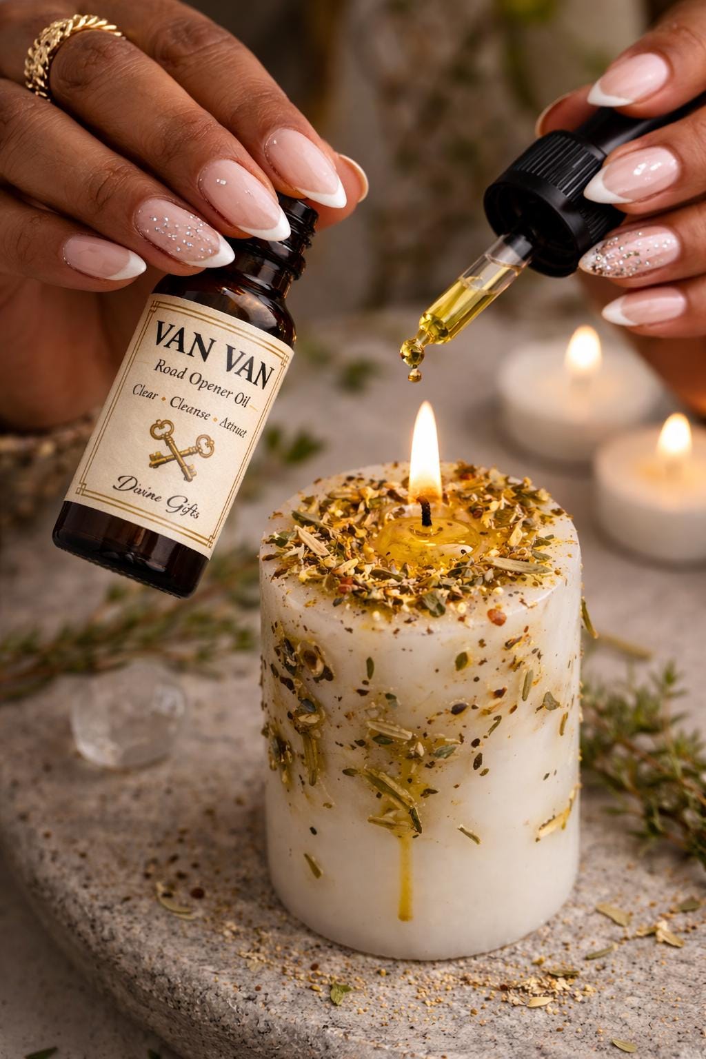Van Van Oil | Road Opener Oil | Hoodoo Oil for Luck, Money & Cleansing | Uncrossing Spiritual Oil | Prosperity Ritual Oil | 10ml Dropper