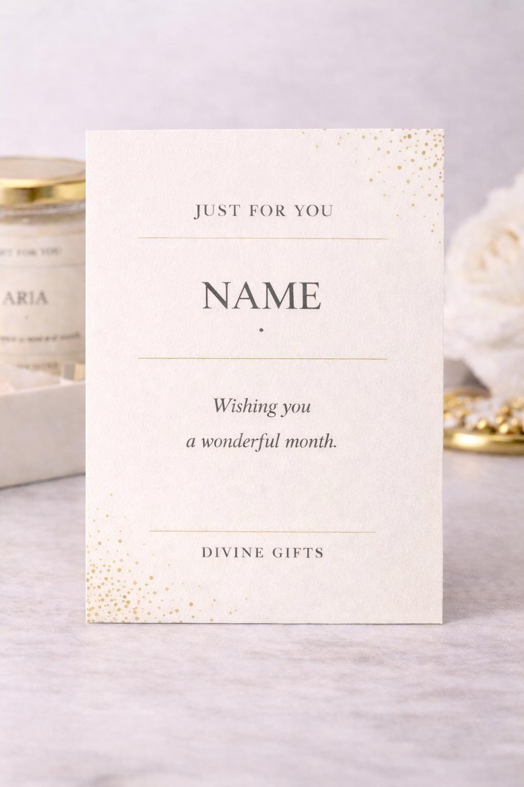 Luxury Personalised Candle Gift – Custom Name Candle, Just For You Candle, Unique Birthday Gift, Handmade Candle UK, Divine Gifts