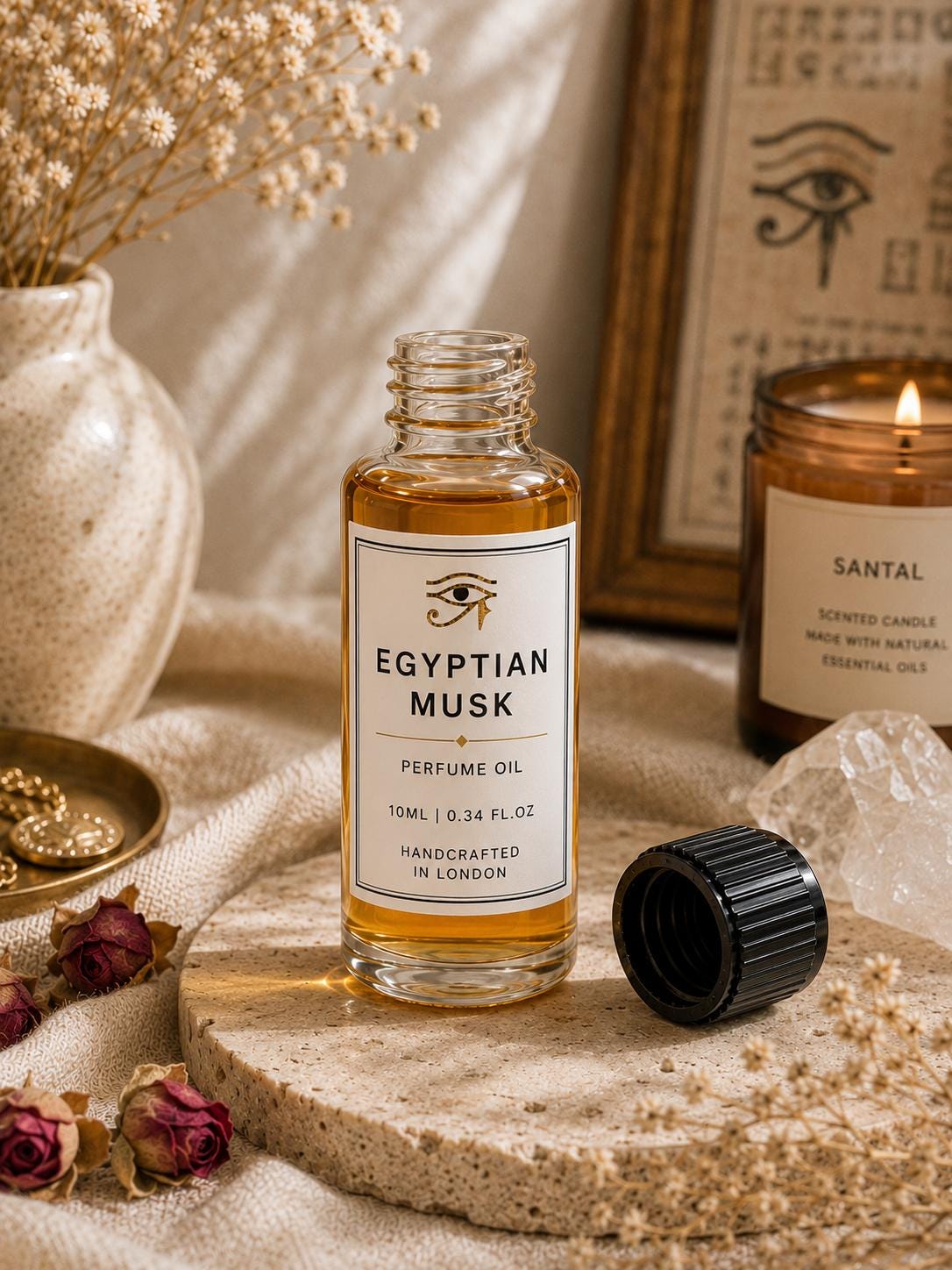 Egyptian Musk Perfume Oil 10ml | Luxury Musk Fragrance Oil | Soft Clean Skin Scent | Long Lasting Perfume Oil | Divine Gifts