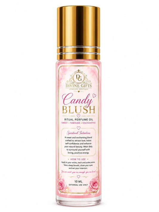 Candy Blush Ritual Perfume Oil 10ml | Sweet Pink Sugar Roll-On Fragrance | Self Love & Feminine Perfume | Divine Gifts