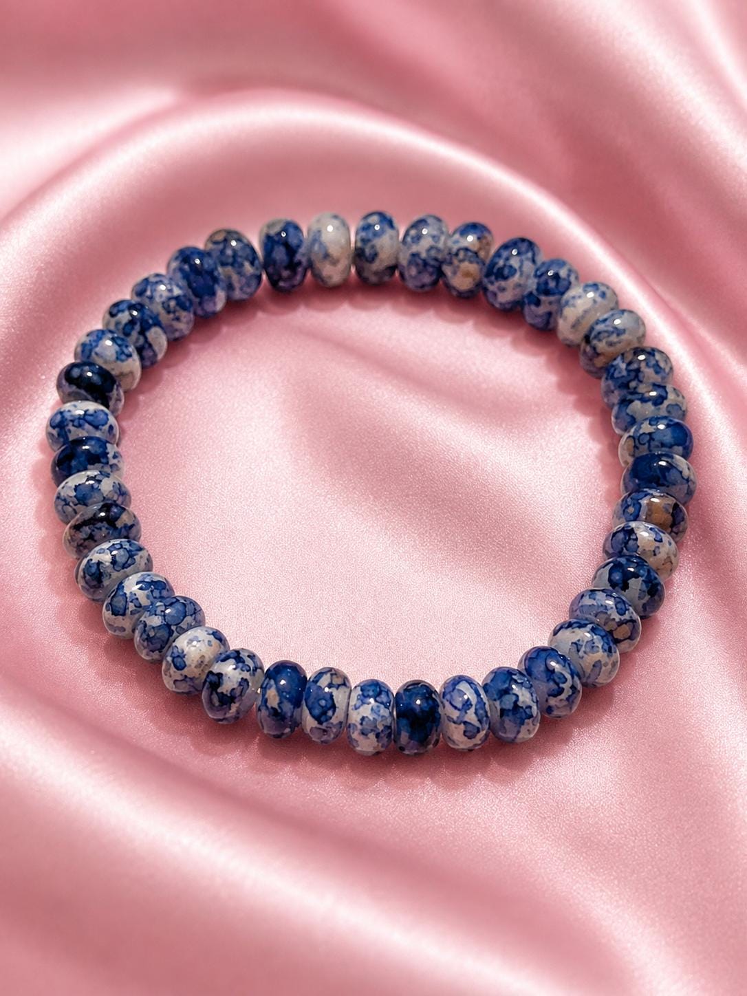 Blue Jasper Stretch Bracelet | Handmade Gemstone Crystal Bracelet | Natural Healing Jewellery
