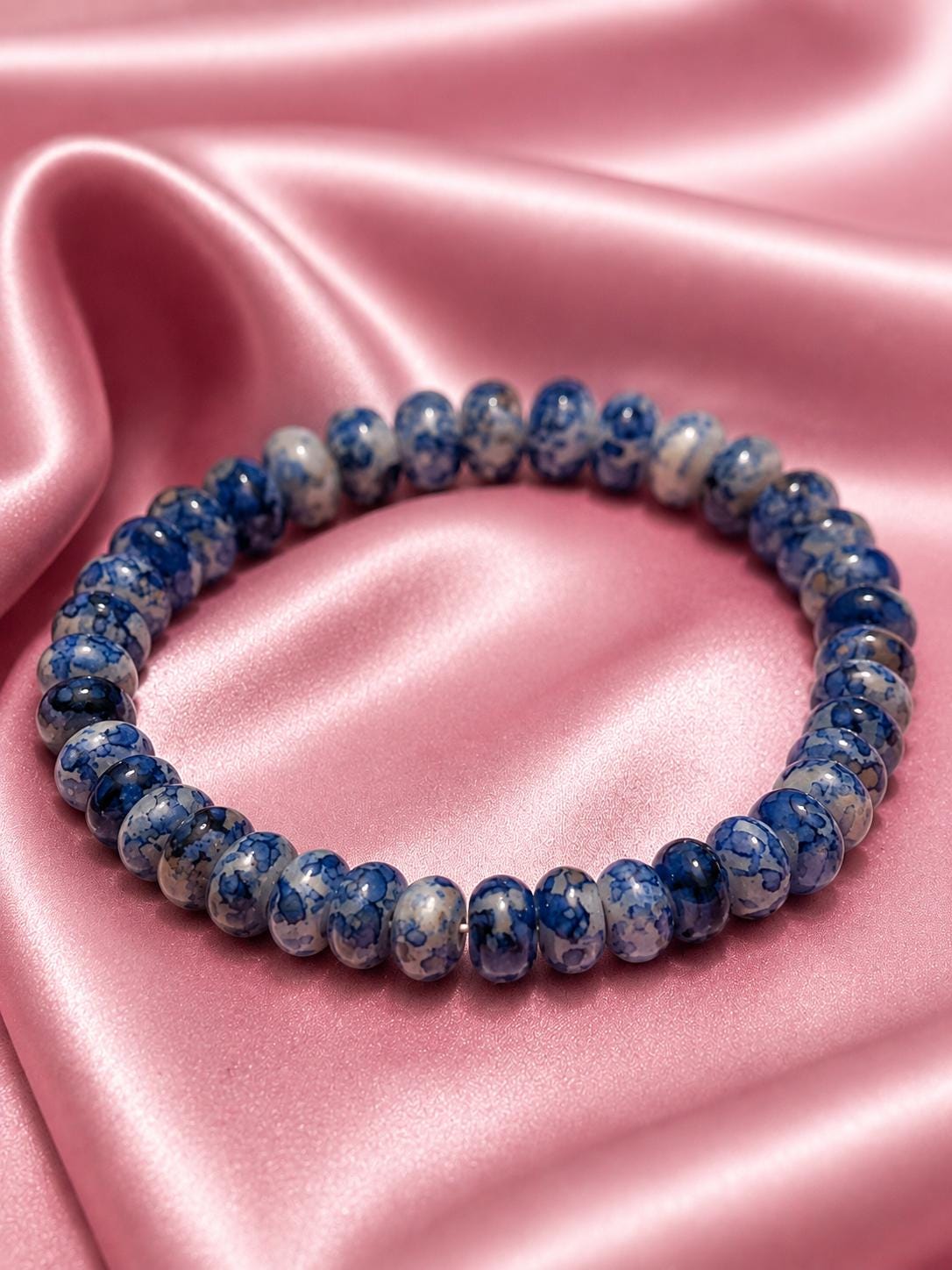 Blue Jasper Stretch Bracelet | Handmade Gemstone Crystal Bracelet | Natural Healing Jewellery