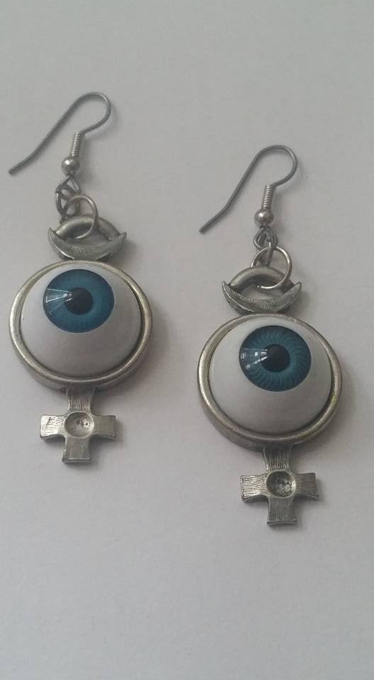 Kissys Blue Evil Eye Fashion Earrings.