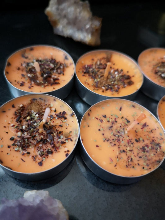 Hoodoo Business & Success Magickal  Candles - Wiccan - With Herbs and Roots