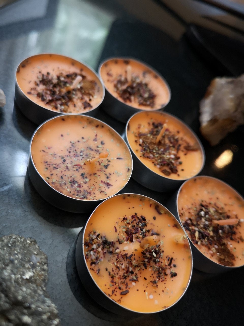 Hoodoo Business & Success Magickal  Candles - Wiccan - With Herbs and Roots