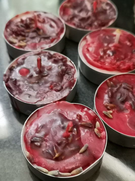 Hoodoo Love & Romance Magickal  Candles - Wiccan - With Herbs and Roots
