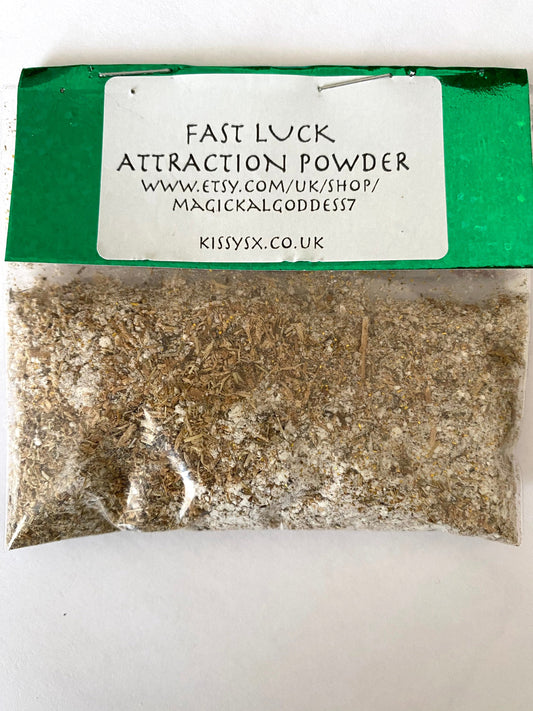 10g Hoodoo Fast Luck, Attraction Powder - Handmade Blend - Use to draw whatever you are wanting to you.