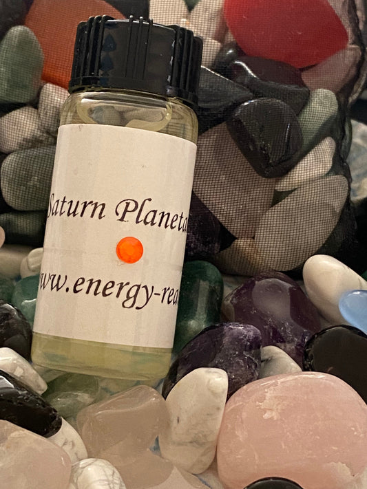 Saturn Planetary Magical  Oil 10ml Bottle. - With crystals. Astrology, Anointing, Gift
