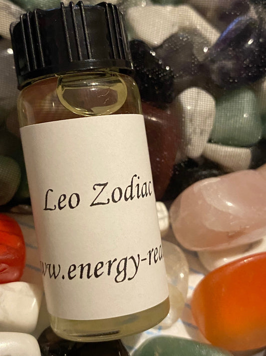 Leo Zodiac Oil 10ml Bottle. - With crystals Astrology, Anointing, Planetary, Gift