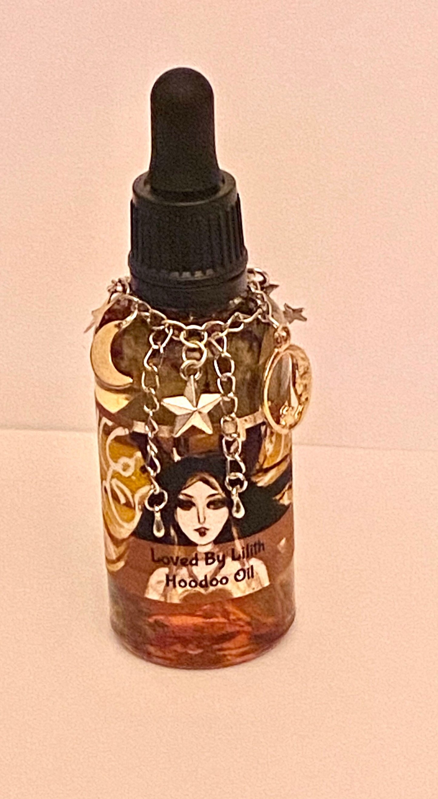 Loved by Lilith Hoodoo Magickal Oil 50ml Dropper Bottle - With Herbs, Crystals and Roots.- Voodoo, Vodun, Santeria.