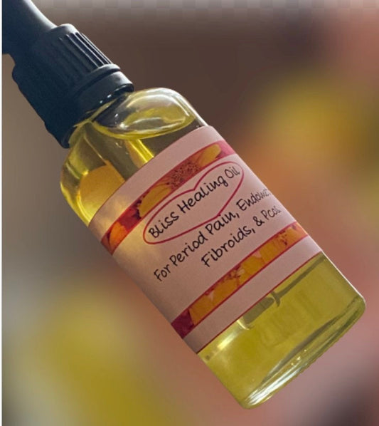 Bliss Healing Oil for Endometriosis, Fibroids, Pcos, and Painful Periods. For Female Health and Relaxation. 50ml
