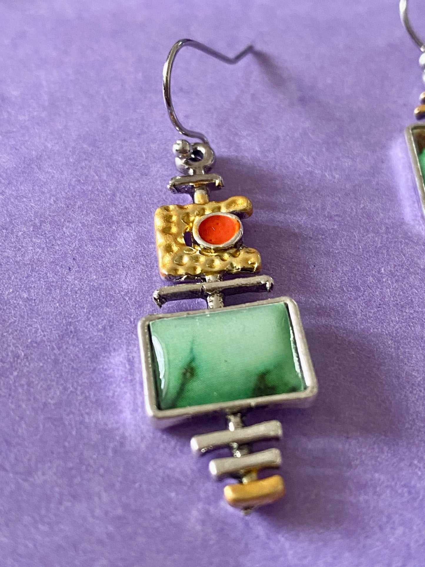 Beautiful Boho colourful earrings. For women, girls tribal design. Gift, Style 2