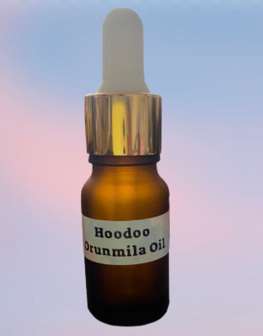 Hoodoo Orumila Oil. To enhance intuition and spiritual awareness.