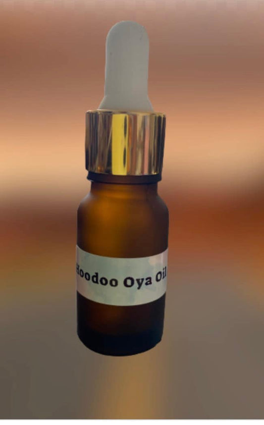 Hoodoo Oya Oil.  Removes negativity, brings Clarity and Peace, connects you to the Spiritual Realm.