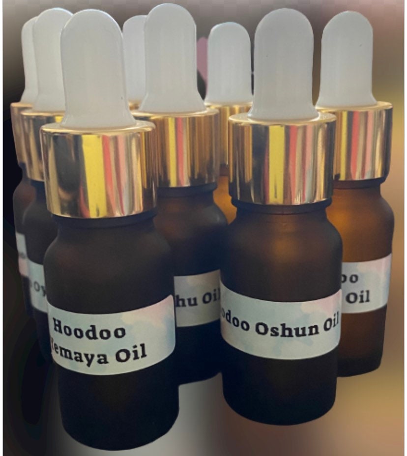 9 Deities and  Orishas Hoodoo Oils. For Love, Protection, Fertility, Abundance, Beauty, Spiritual Realm, Healing.