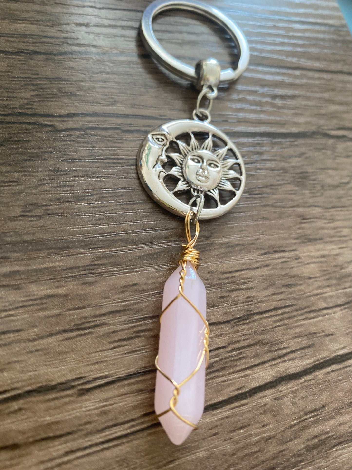 Pink Pretty Multi Charm Keyring, Hand Bag Charm with Sun Charm. Gift For her, Birthday, Cute Gift, Fun, Cute.